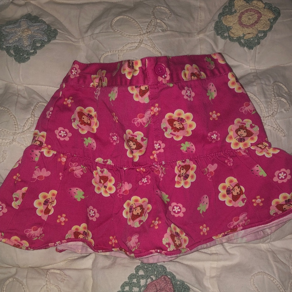 Pink Floral Kids Skirt